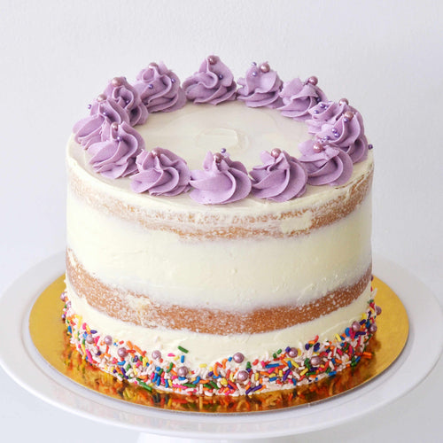 Cake Semi-Naked con Sprinkles de colores